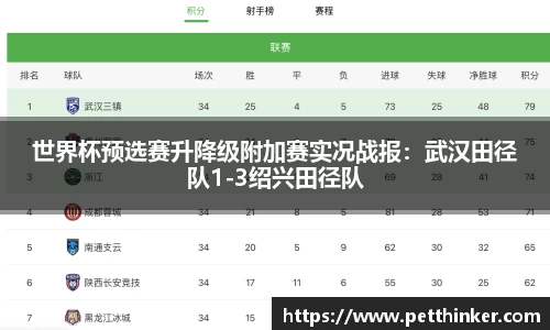 世界杯预选赛升降级附加赛实况战报：武汉田径队1-3绍兴田径队